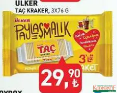 ÜLKER TAÇ KRAKER 3X76 G ÜLKER TAÇ KRAKER 3X76 G